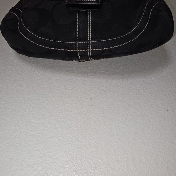 Coach 10484 Y2K Soho Black Signature Jacquard & Leather Studded Buckle Shoulder - Picture 14 of 16